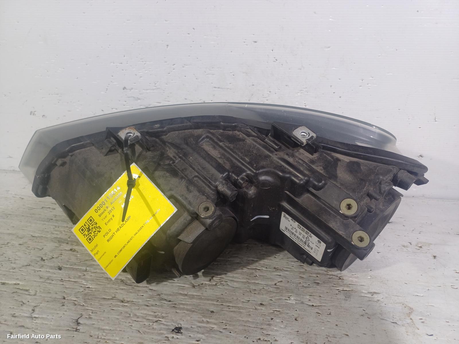 2010-2014 Volkswagen Polo Right Headlamp