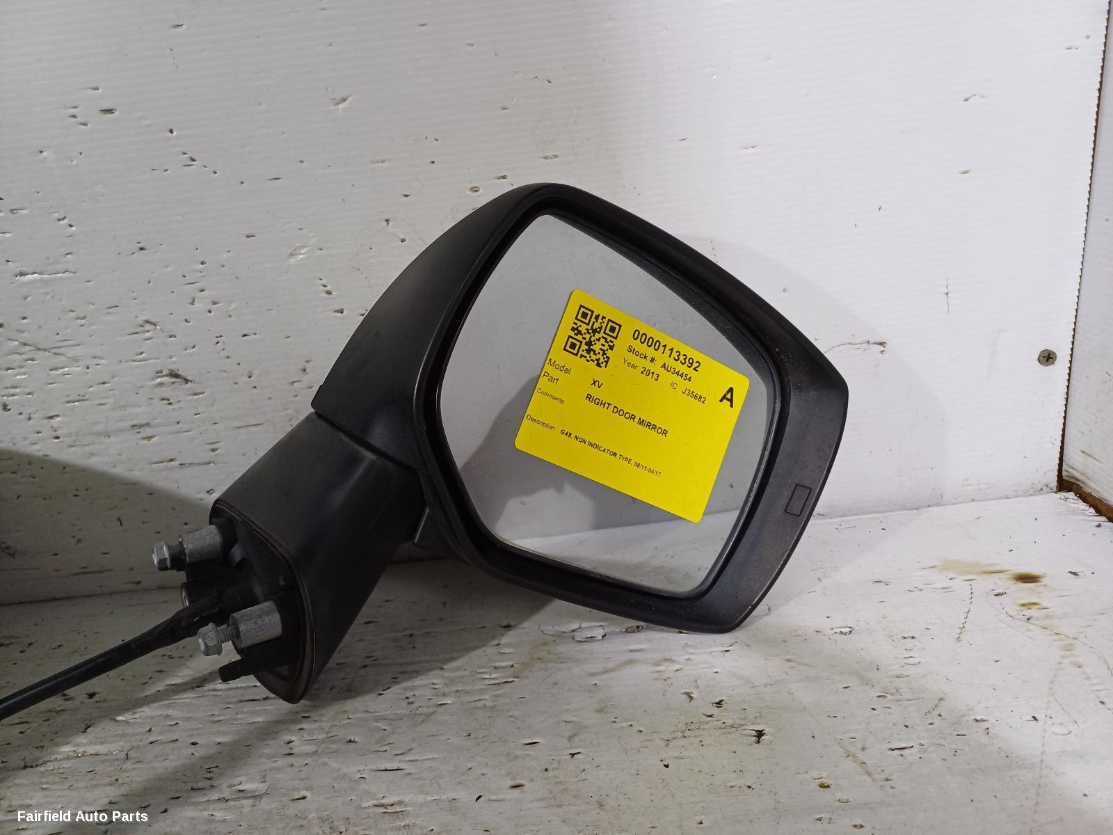 2011-2017 Subaru Xv Right Door Mirror