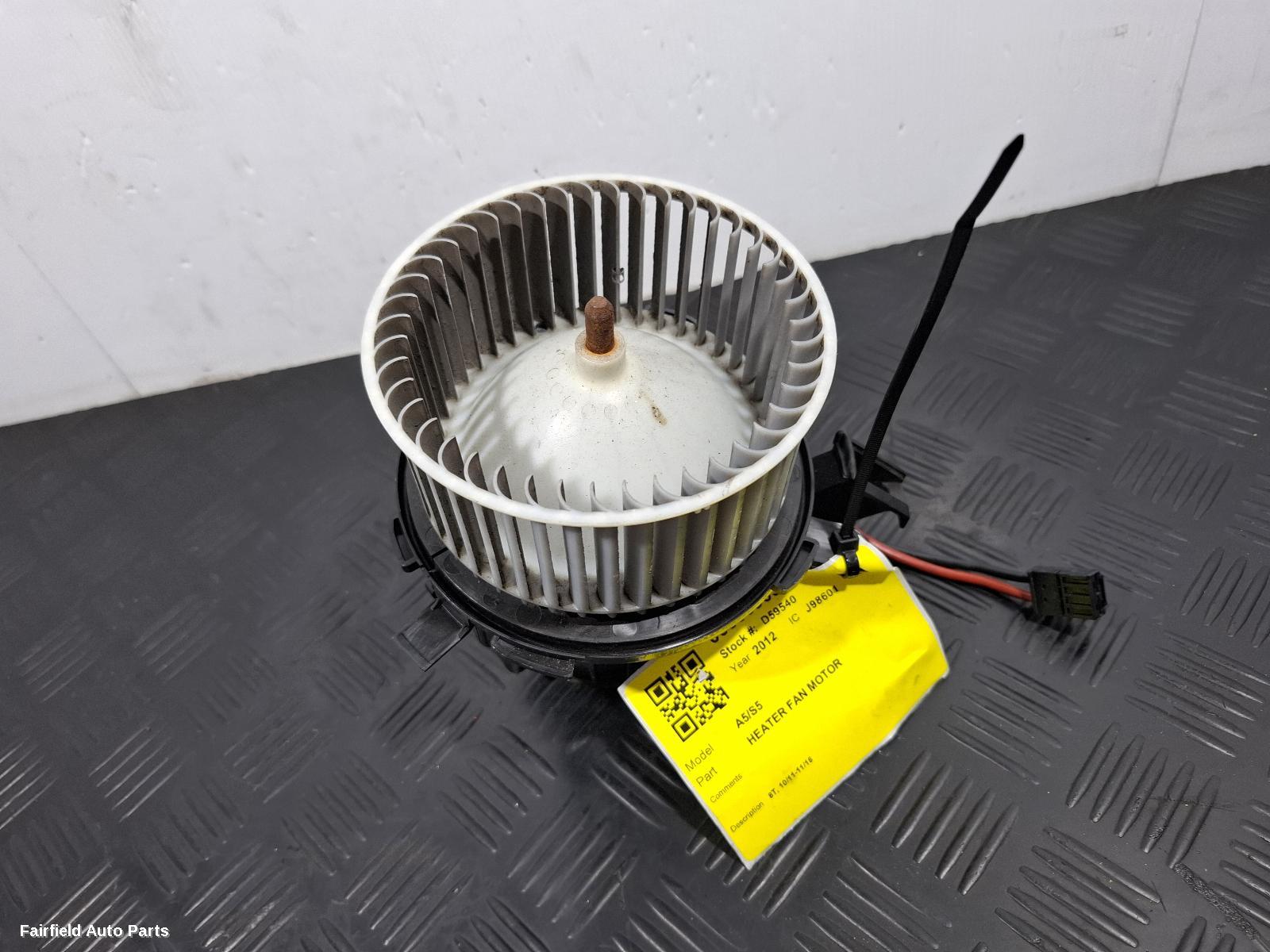 2011-2016 Audi A5 Heater Fan Motor