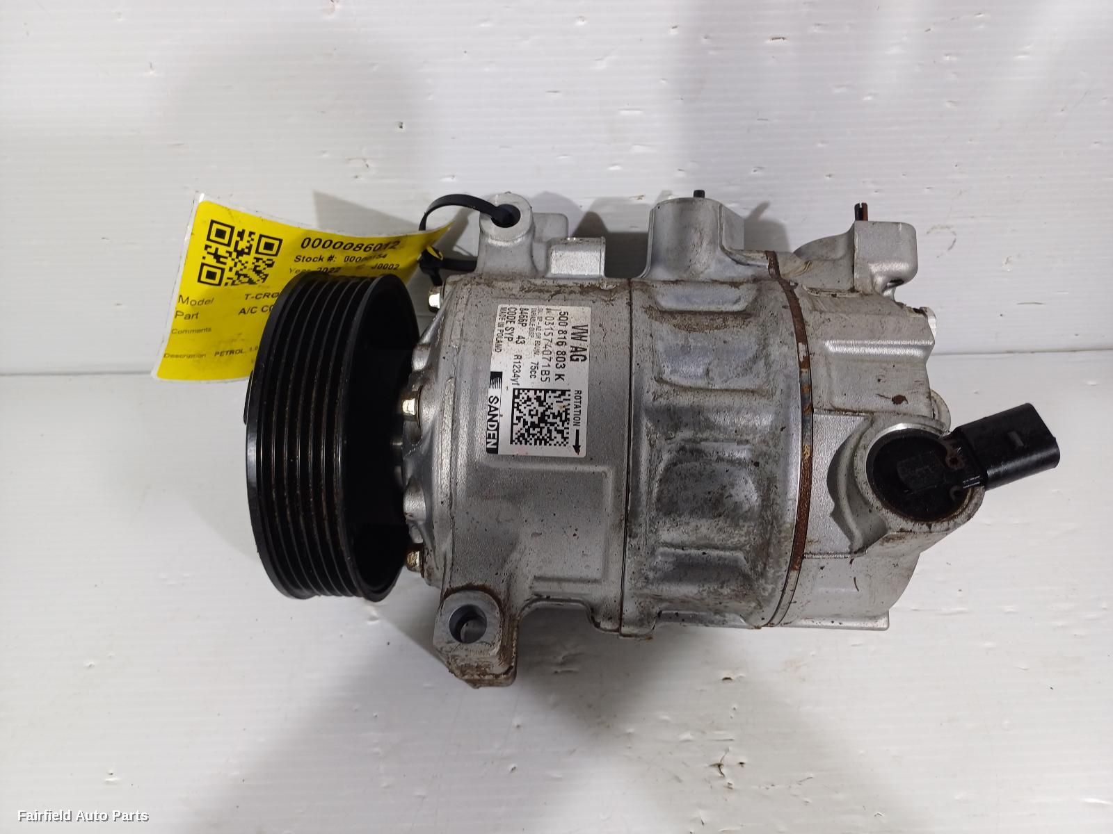 2020-2023 Volkswagen T-cross A C Compressor