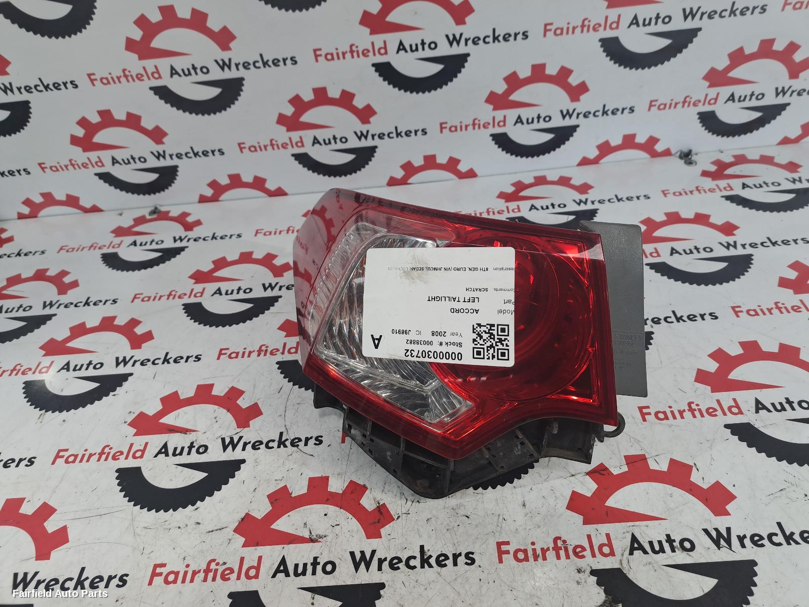 2008 Honda Accord Left Taillight