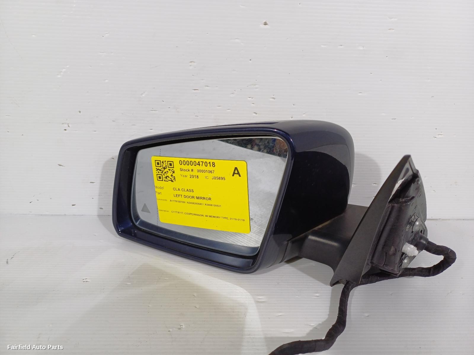 2018 Mercedes Cla Class Left Door Mirror