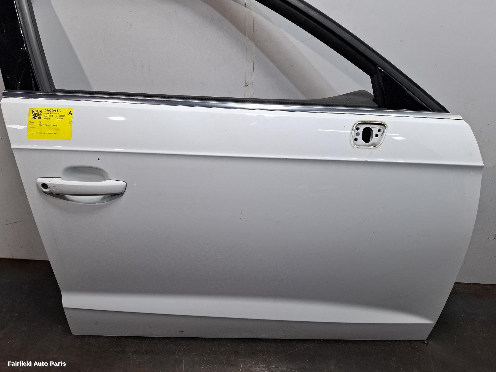 2019 Audi A3 Right Front Door