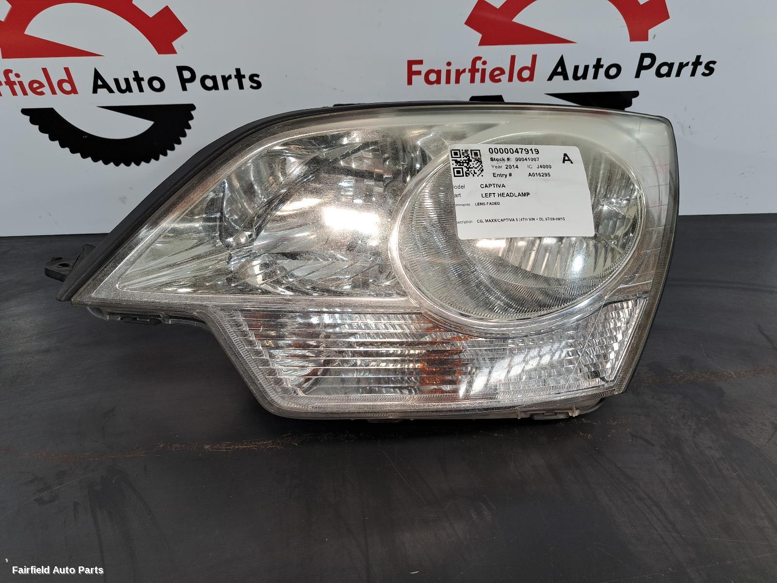 2014 Holden Captiva Left Headlamp