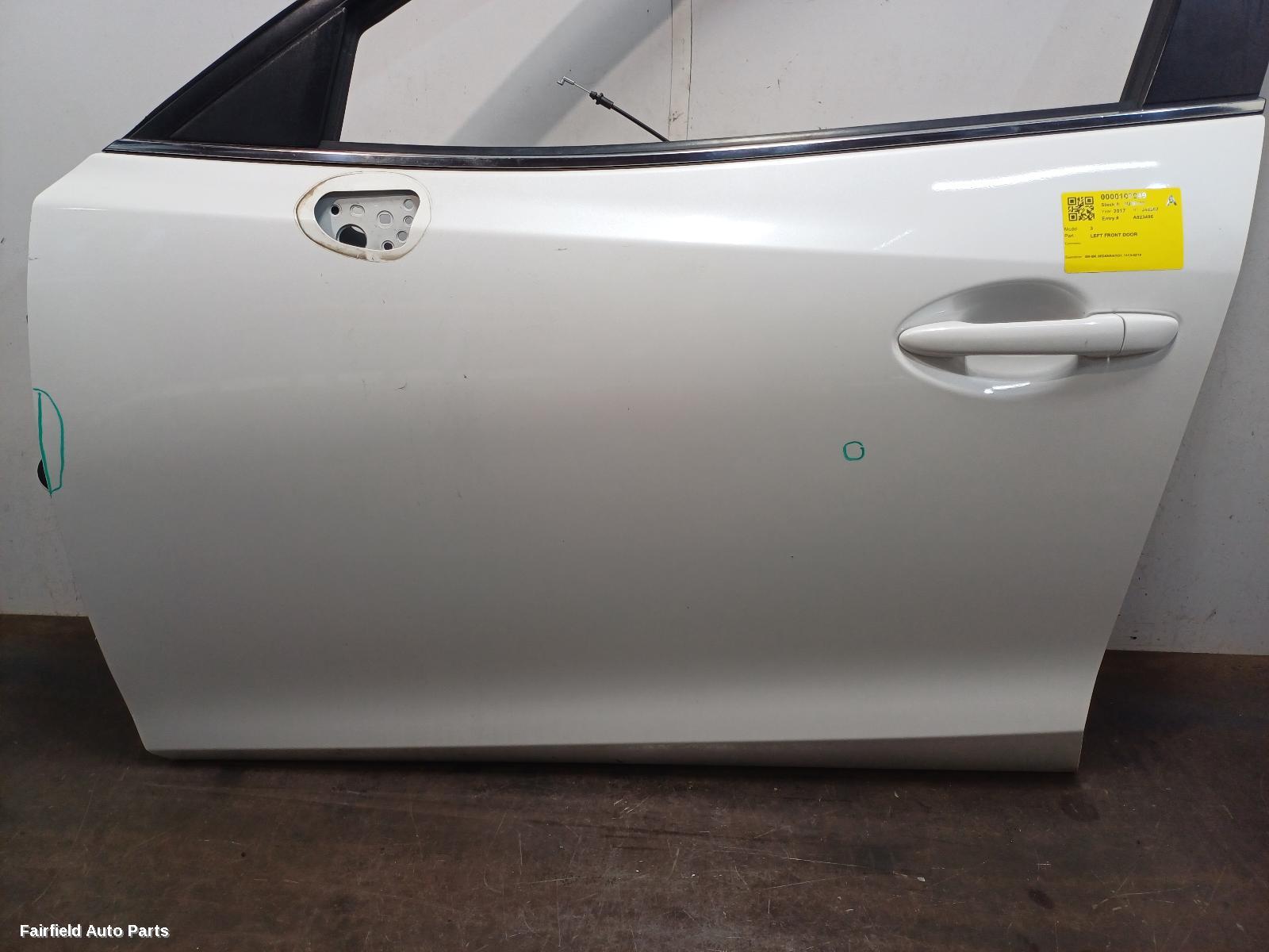 2013-2019 Mazda 3 Left Front Door