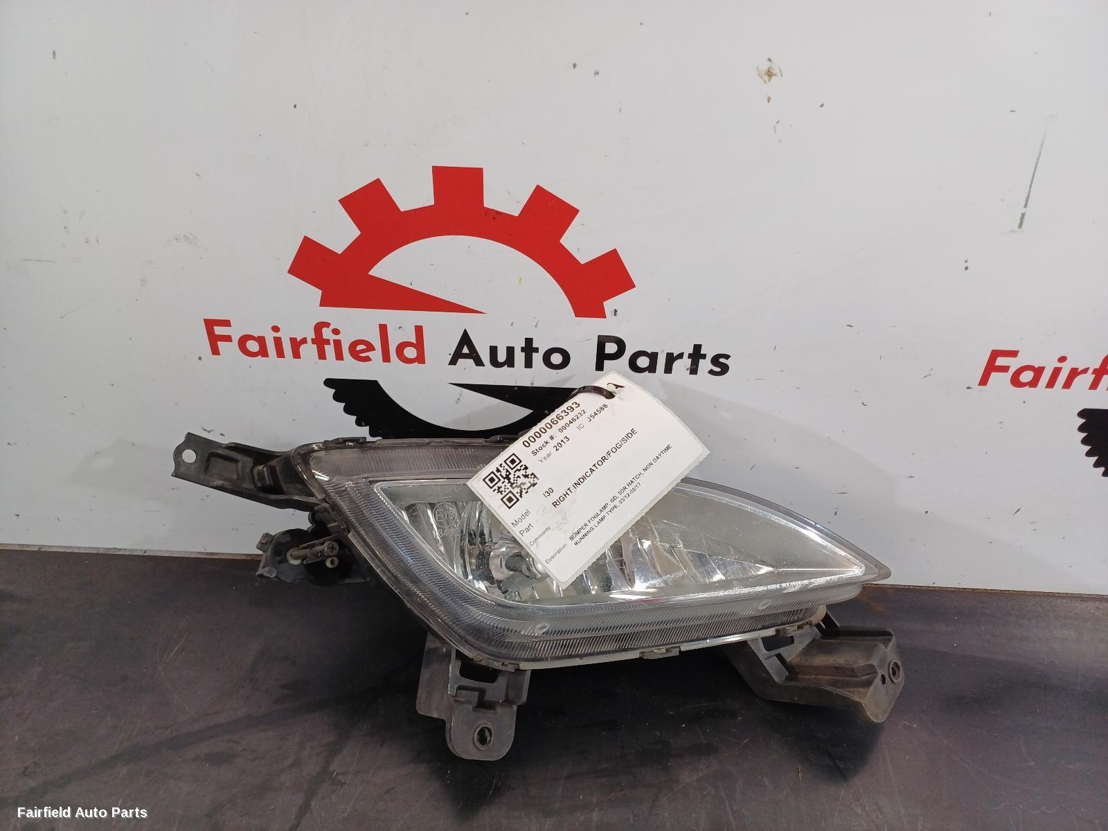 2012-2017 Hyundai I30 Right Indicator Fog Side