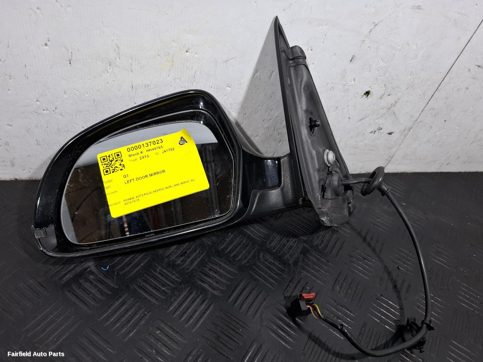 2012-2018 Audi Q3 Left Door Mirror