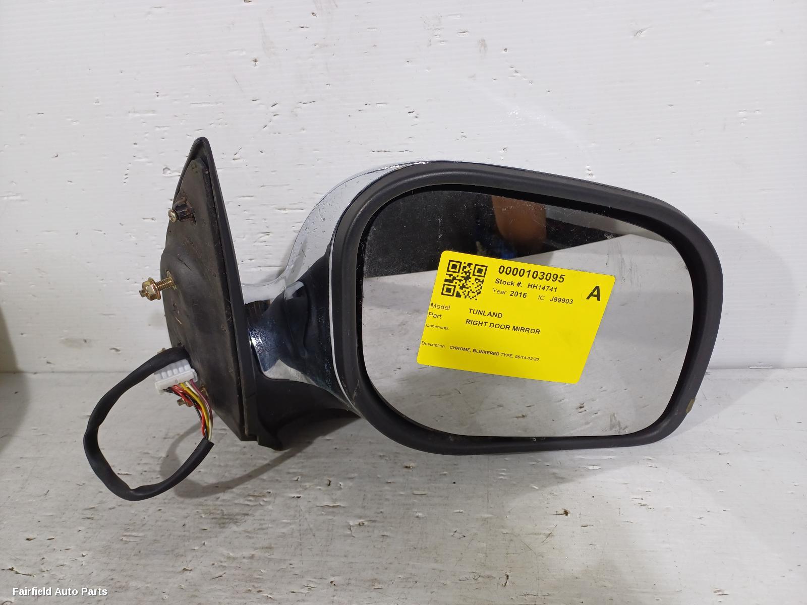 2014-2020 Foton Tunland Right Door Mirror