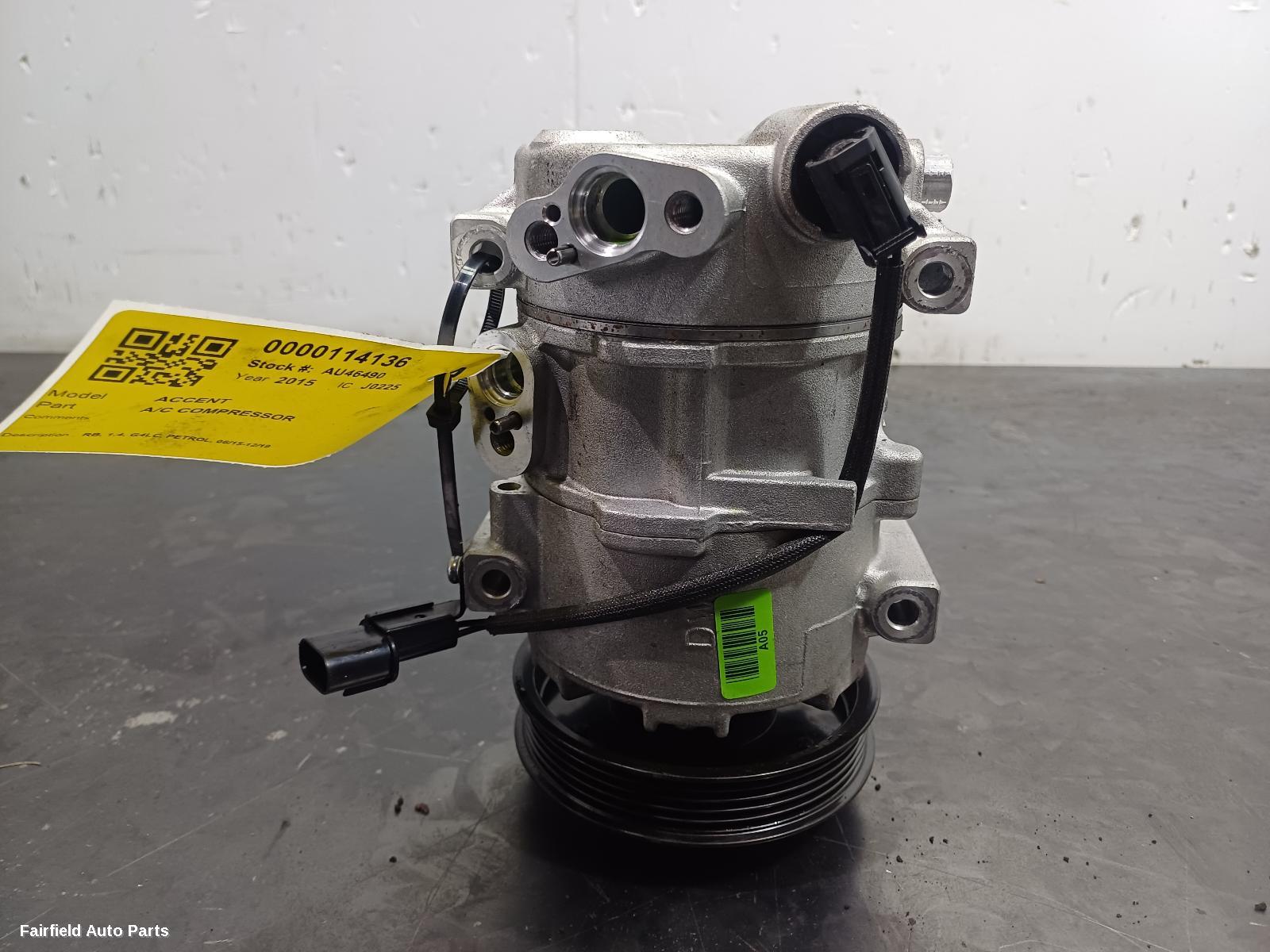 2015-2019 Hyundai Accent A C Compressor
