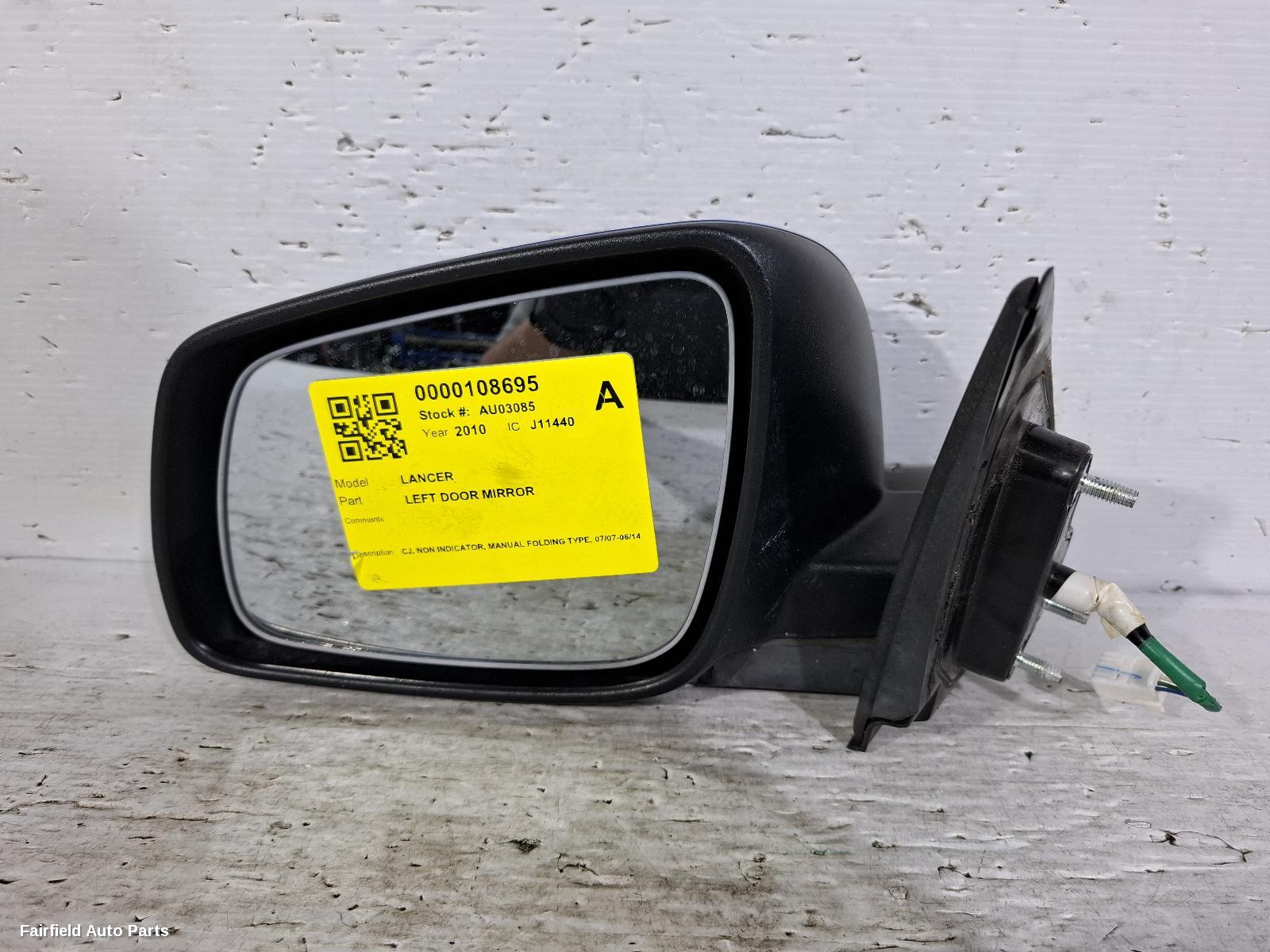 2007-2014 Mitsubishi Lancer Left Door Mirror