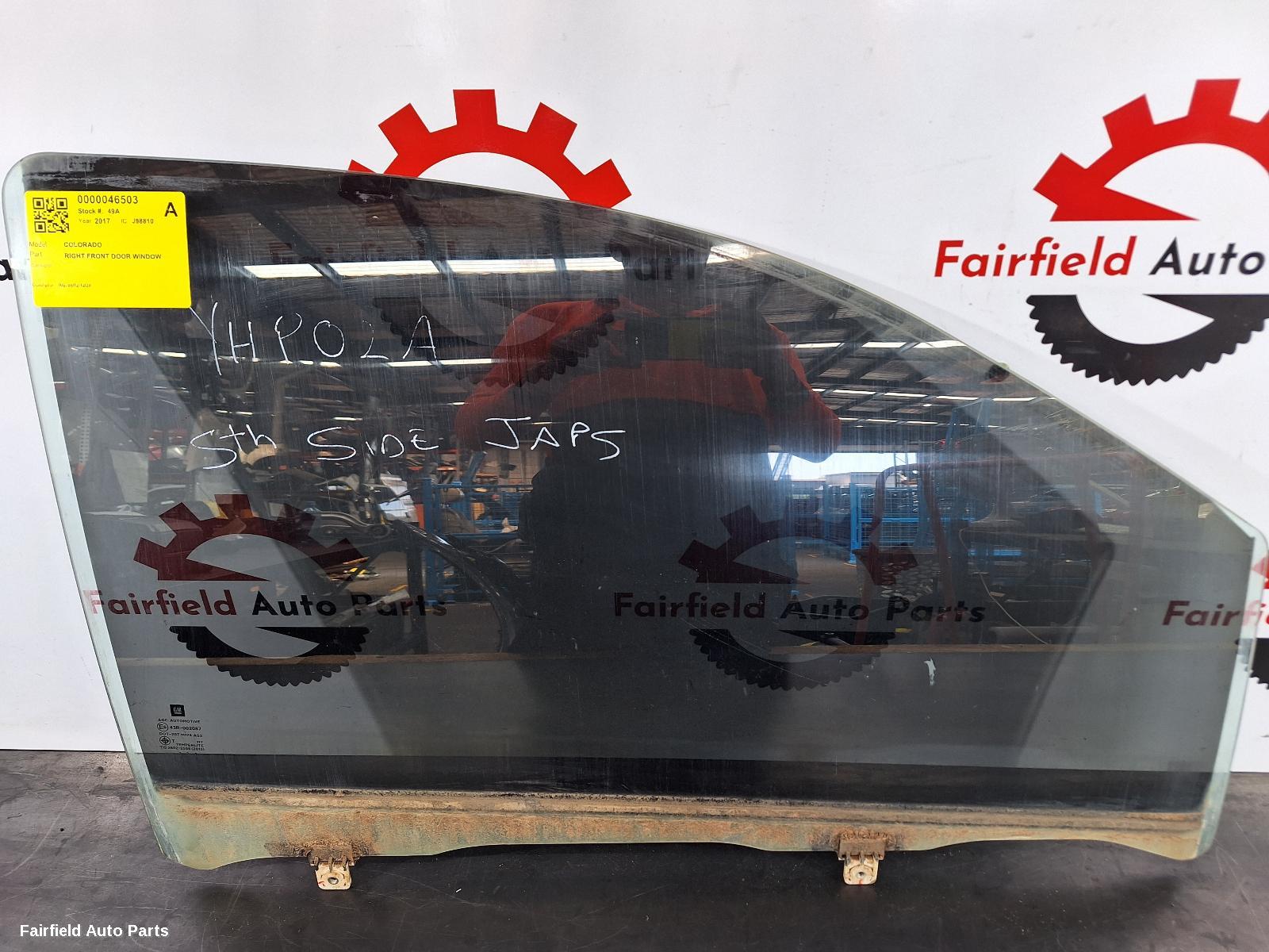 2012-2020 Holden Colorado Right Front Door Window