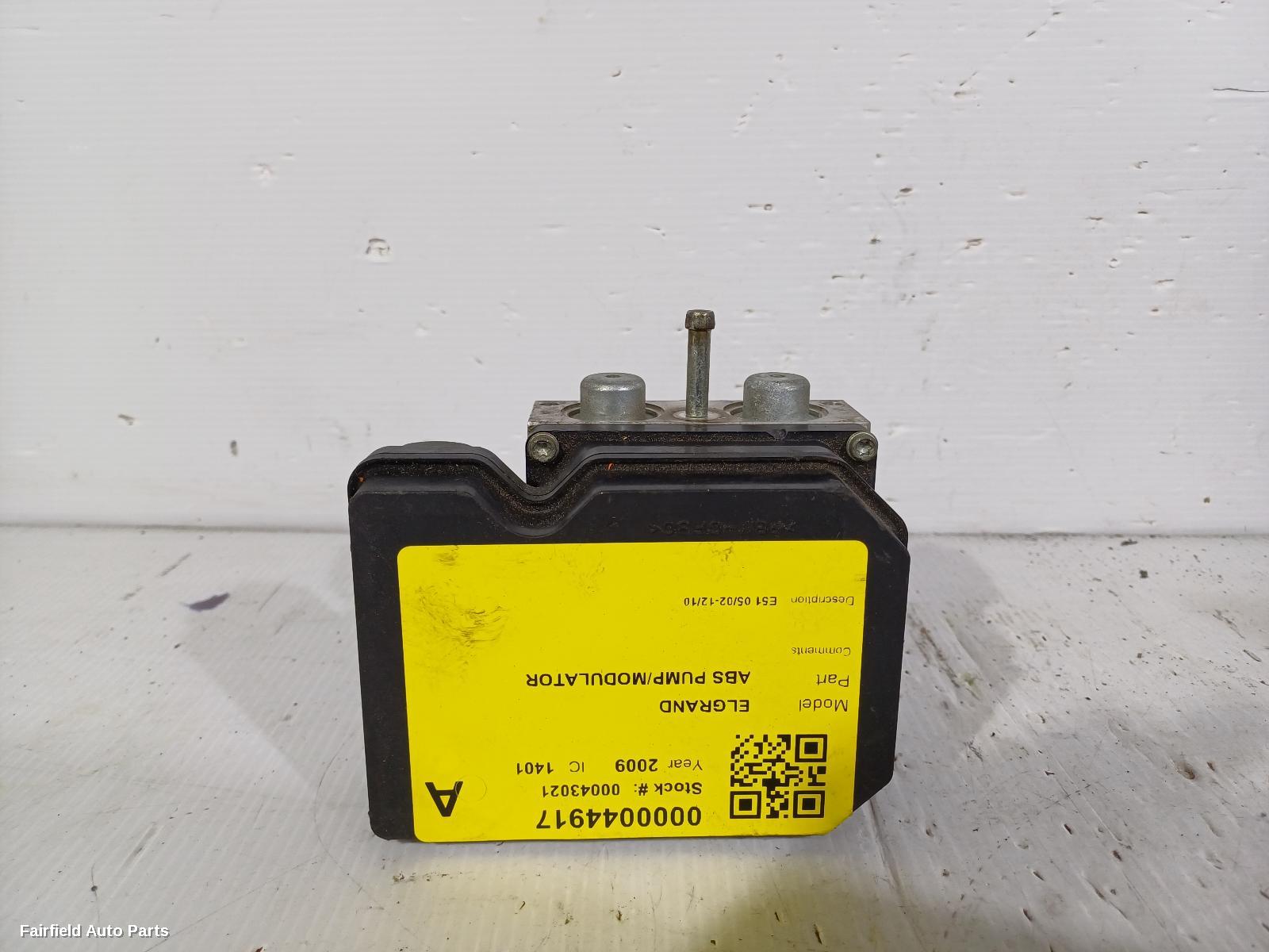 2002-2010 Nissan Elgrand Abs Pump Modulator