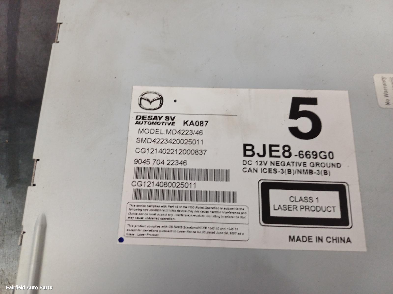 2013-2016 Mazda 3 Radio Cd Dvd Sat Tv