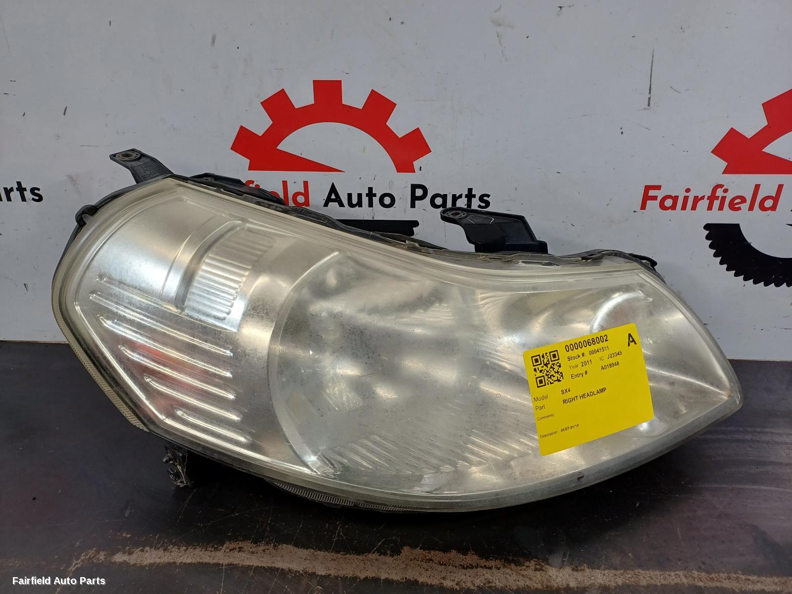 2007-2014 Suzuki Sx4 Right Headlamp