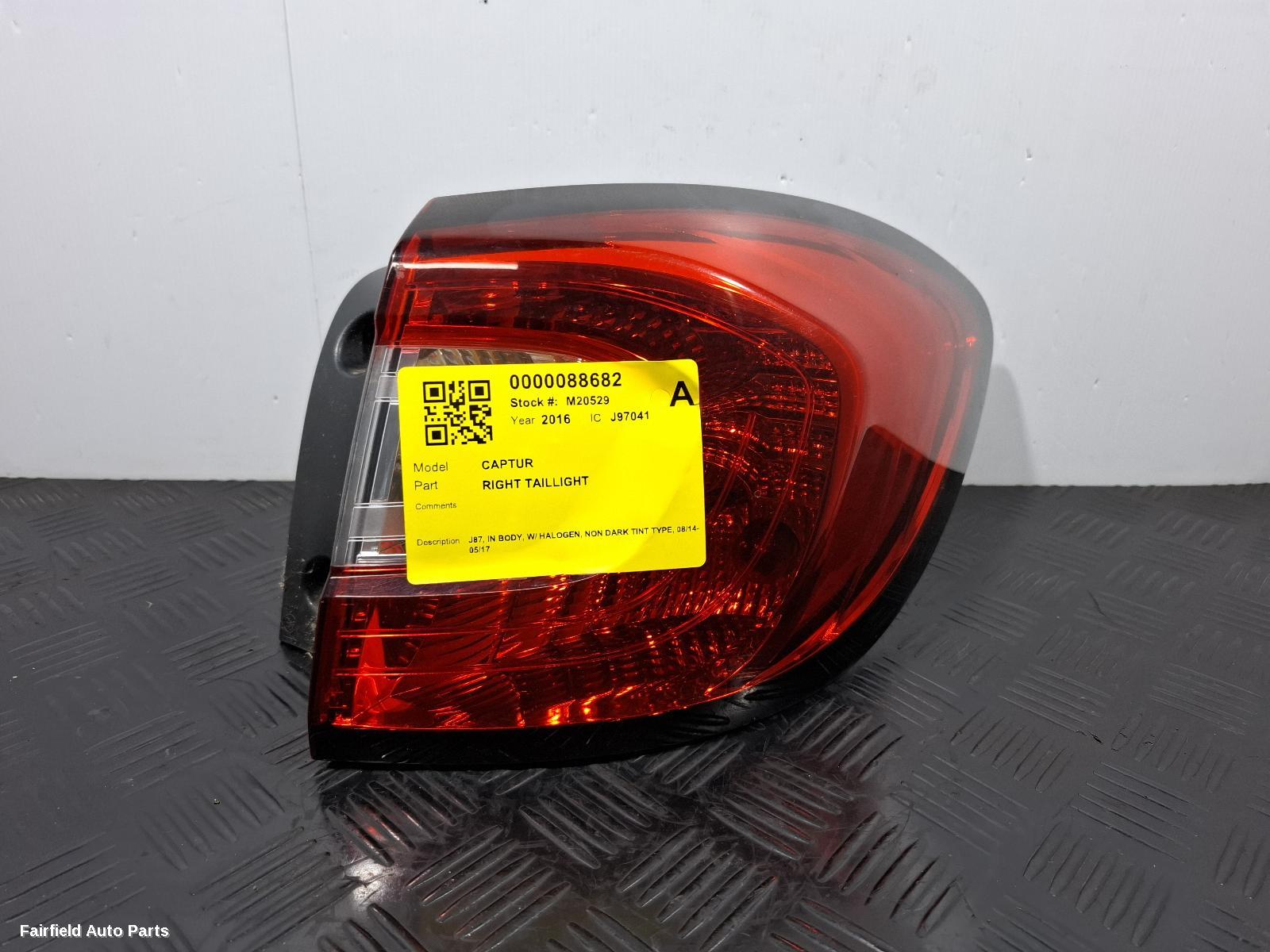 2014-2017 Renault Captur Right Taillight
