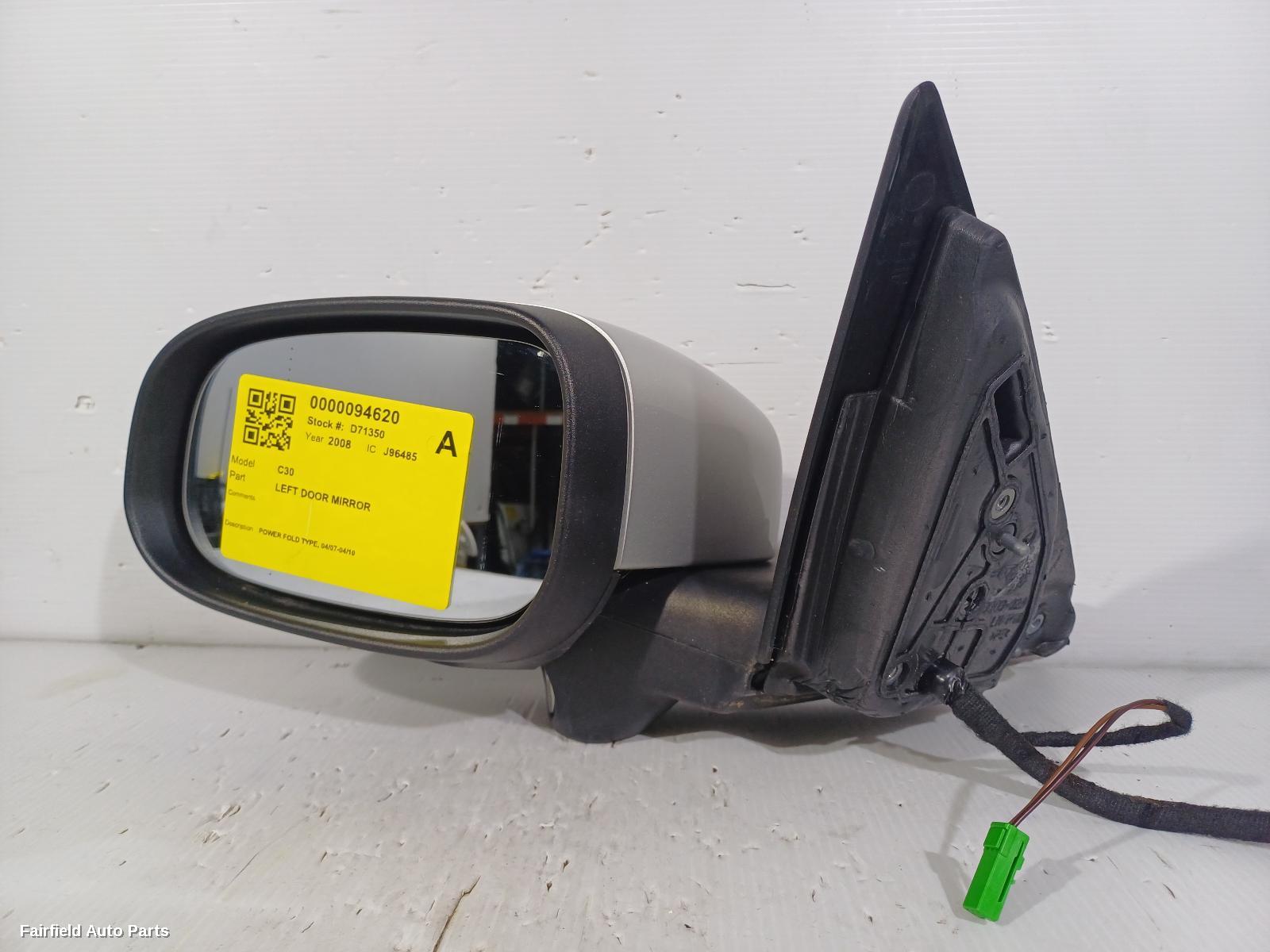 2007-2010 Volvo C30 Left Door Mirror