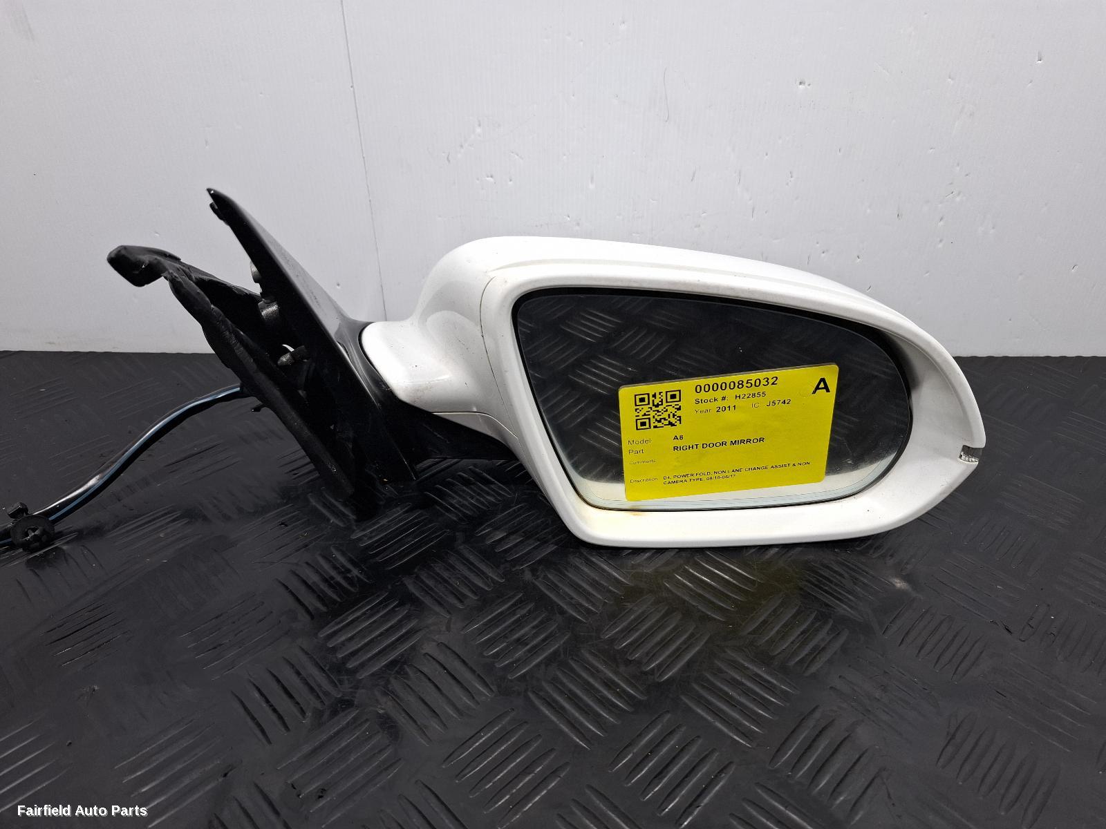 2010-2017 Audi A8 Right Door Mirror