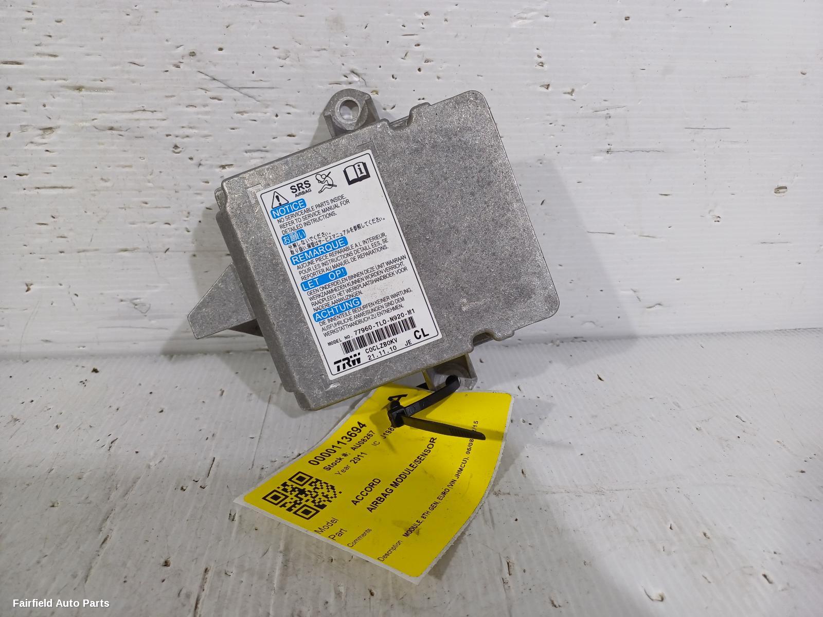 2008-2015 Honda Accord Airbag Module Sensor