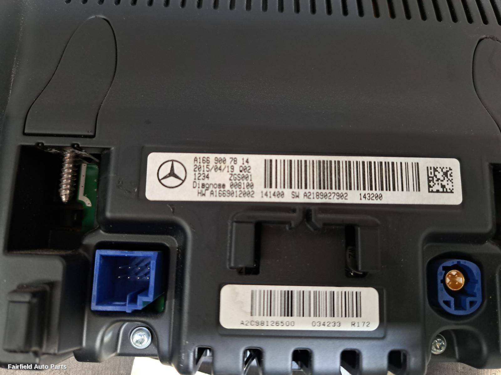 2015-2019 Mercedes B Class Radio Cd Dvd Sat Tv