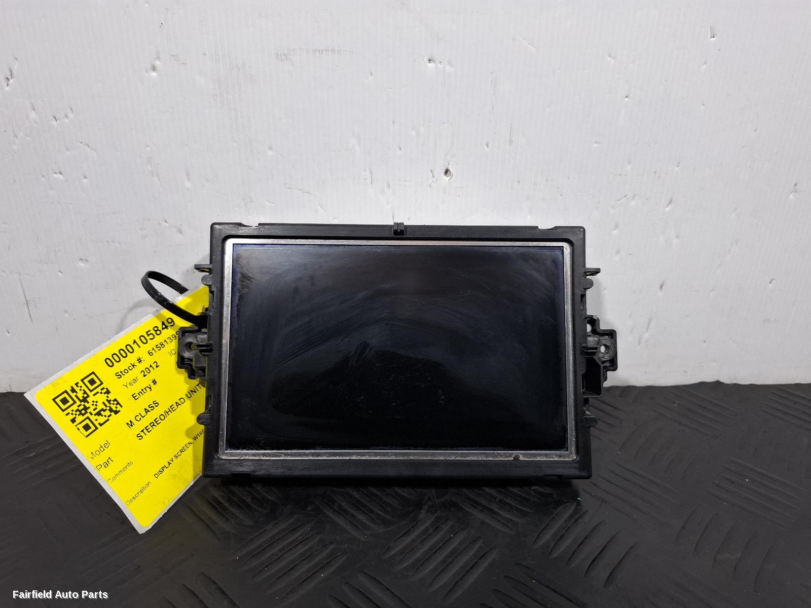 2012-2016 Mercedes M Class Radio Cd Dvd Sat Tv