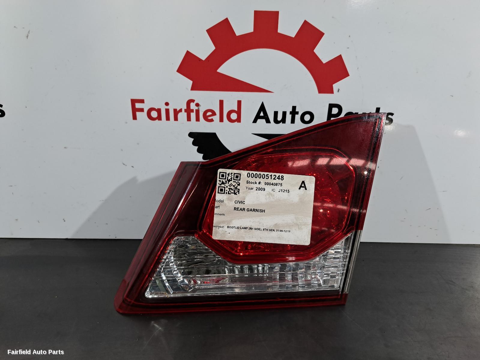 2009 Honda Civic Rear Garnish