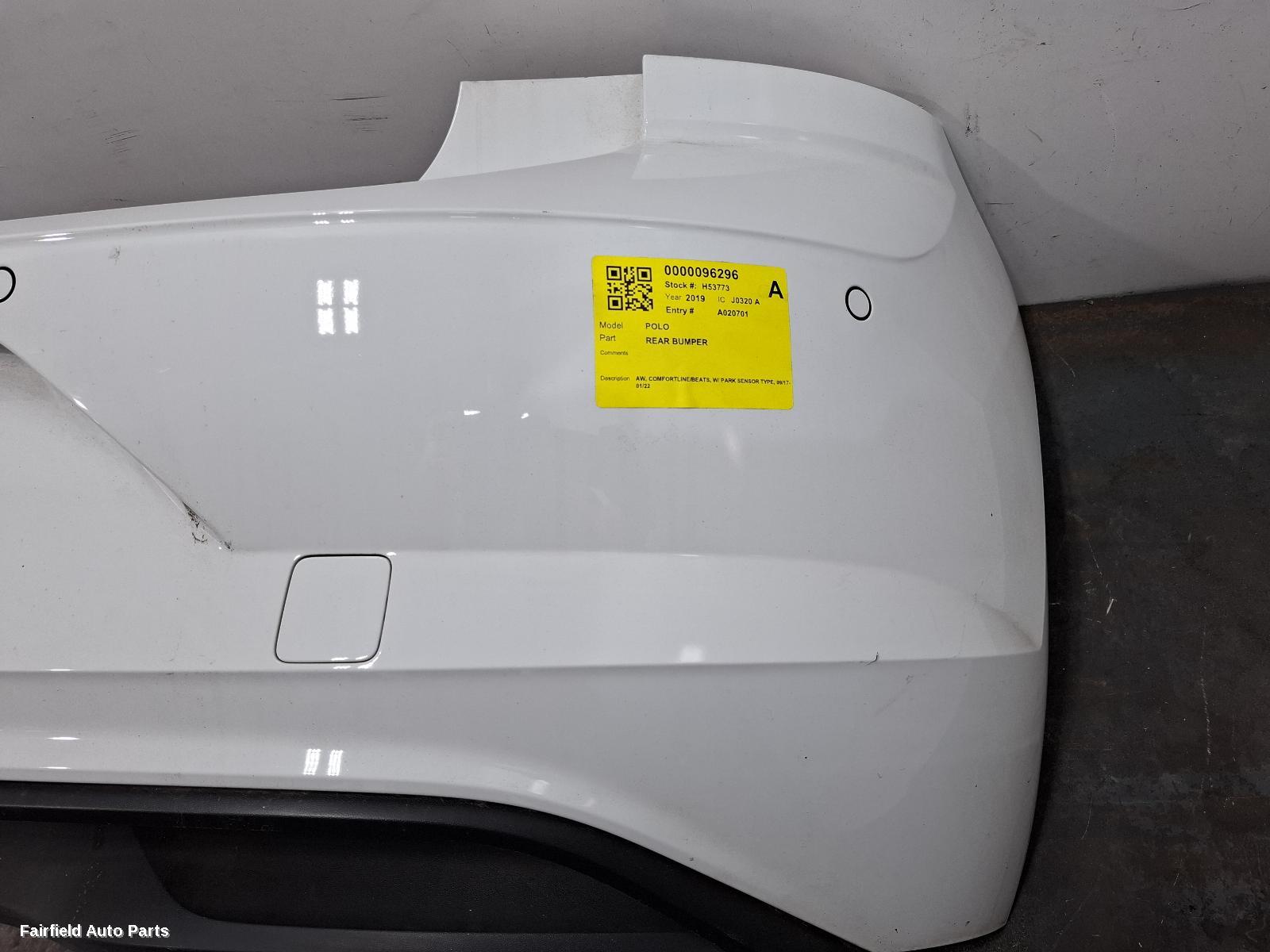 2017-2022 Volkswagen Polo Rear Bumper