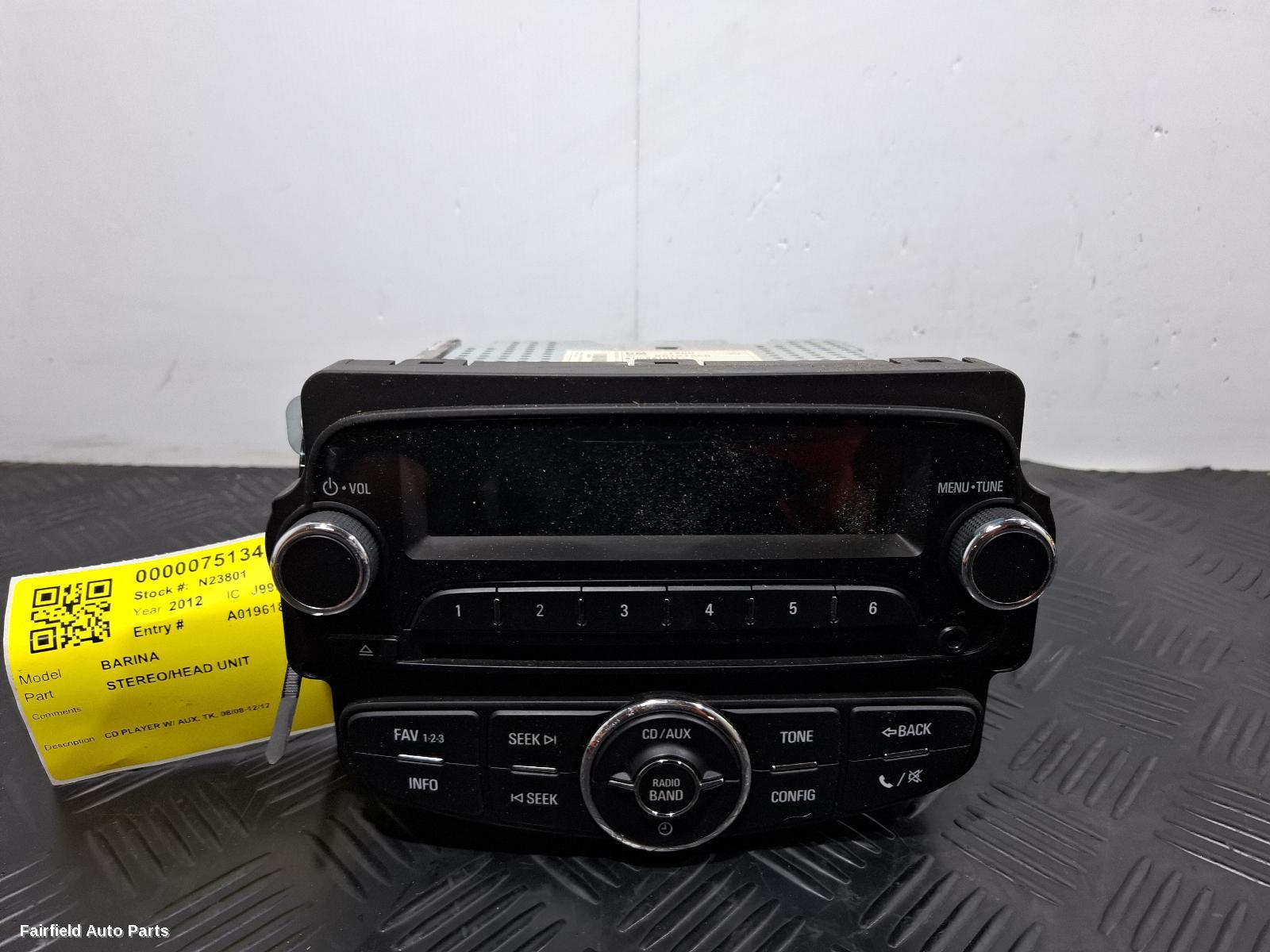 2011-2016 Holden Barina Radio Cd Dvd Sat Tv