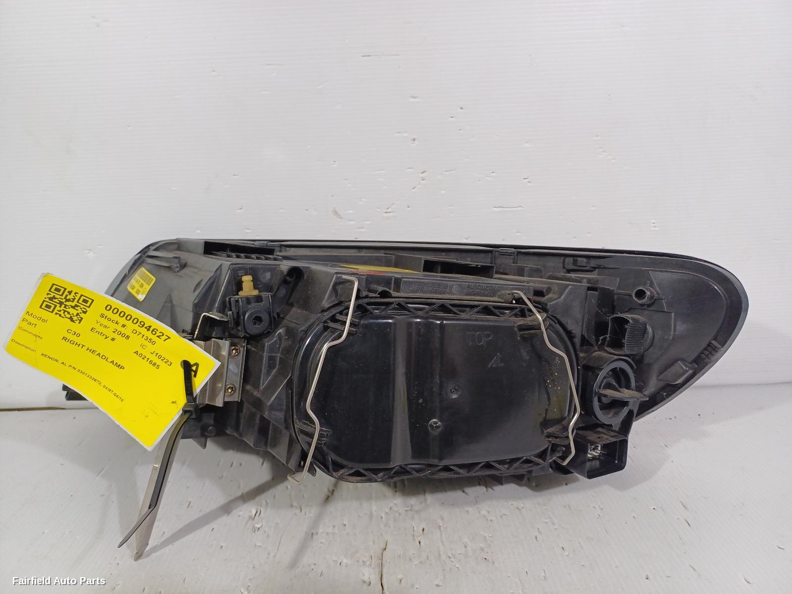 2007-2010 Volvo C30 Right Headlamp