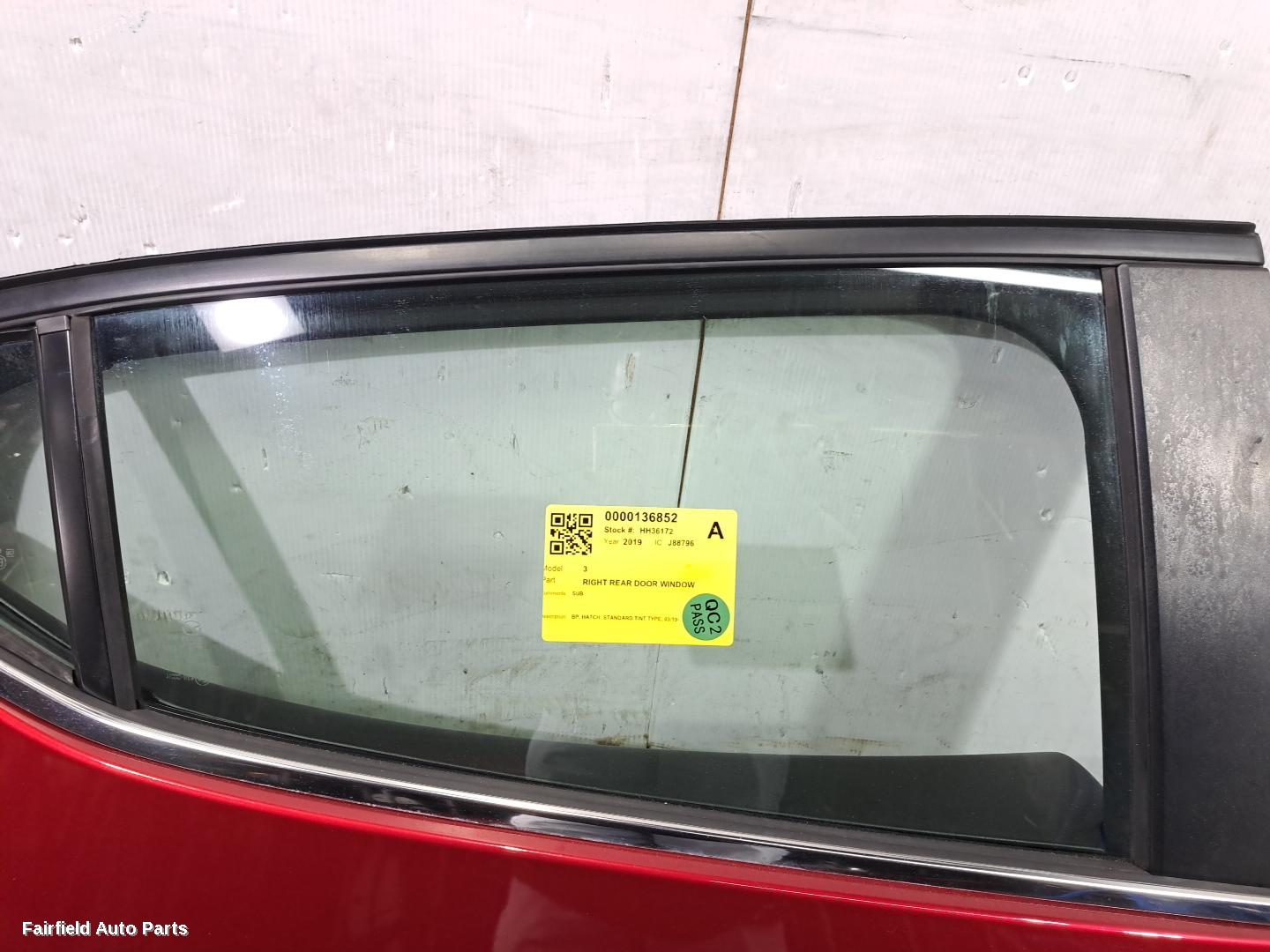 2019-2026 Mazda 3 Right Rear Door Window