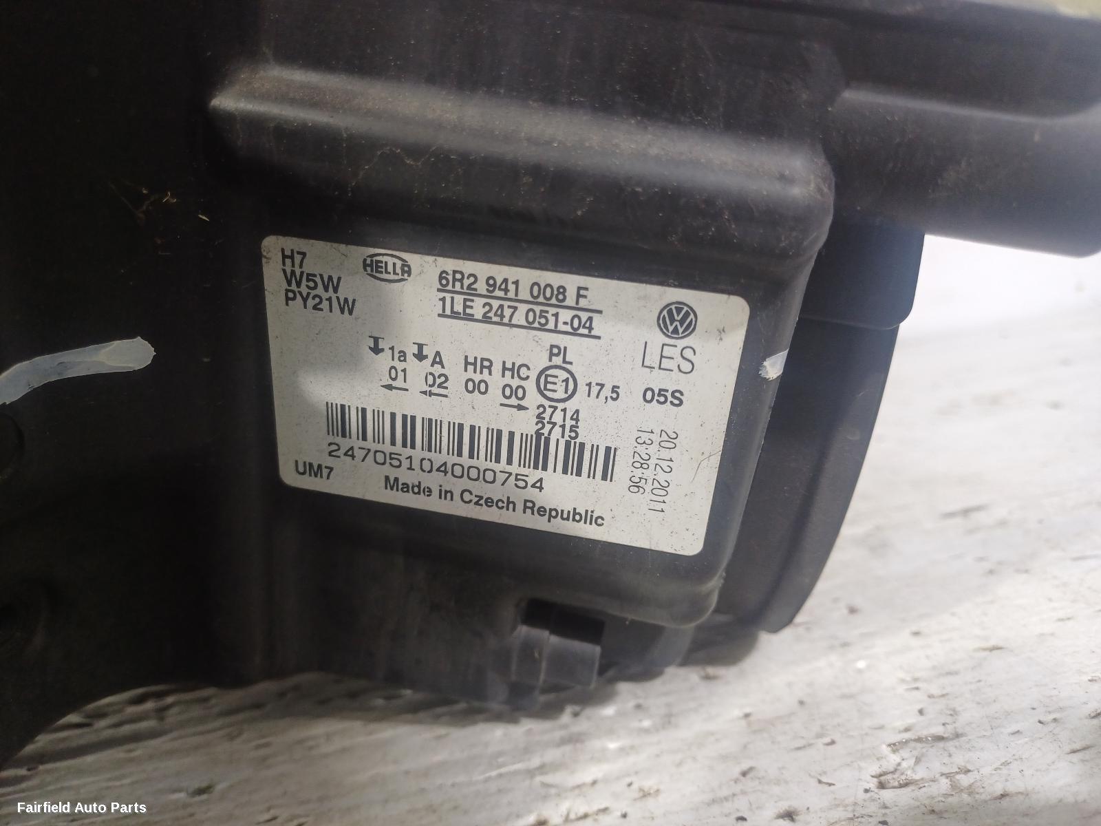 2010-2014 Volkswagen Polo Right Headlamp