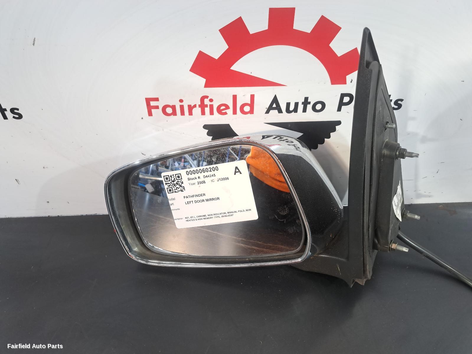 2005-2007 Nissan Pathfinder Left Door Mirror