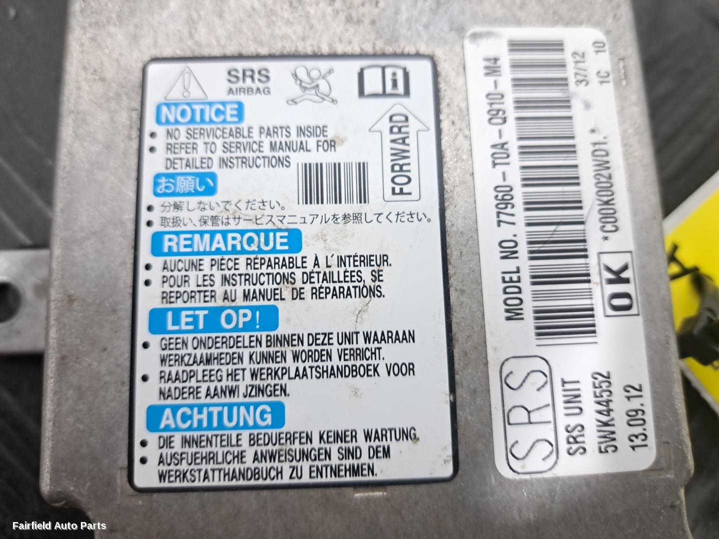 2012-2017 Honda Crv Airbag Module Sensor