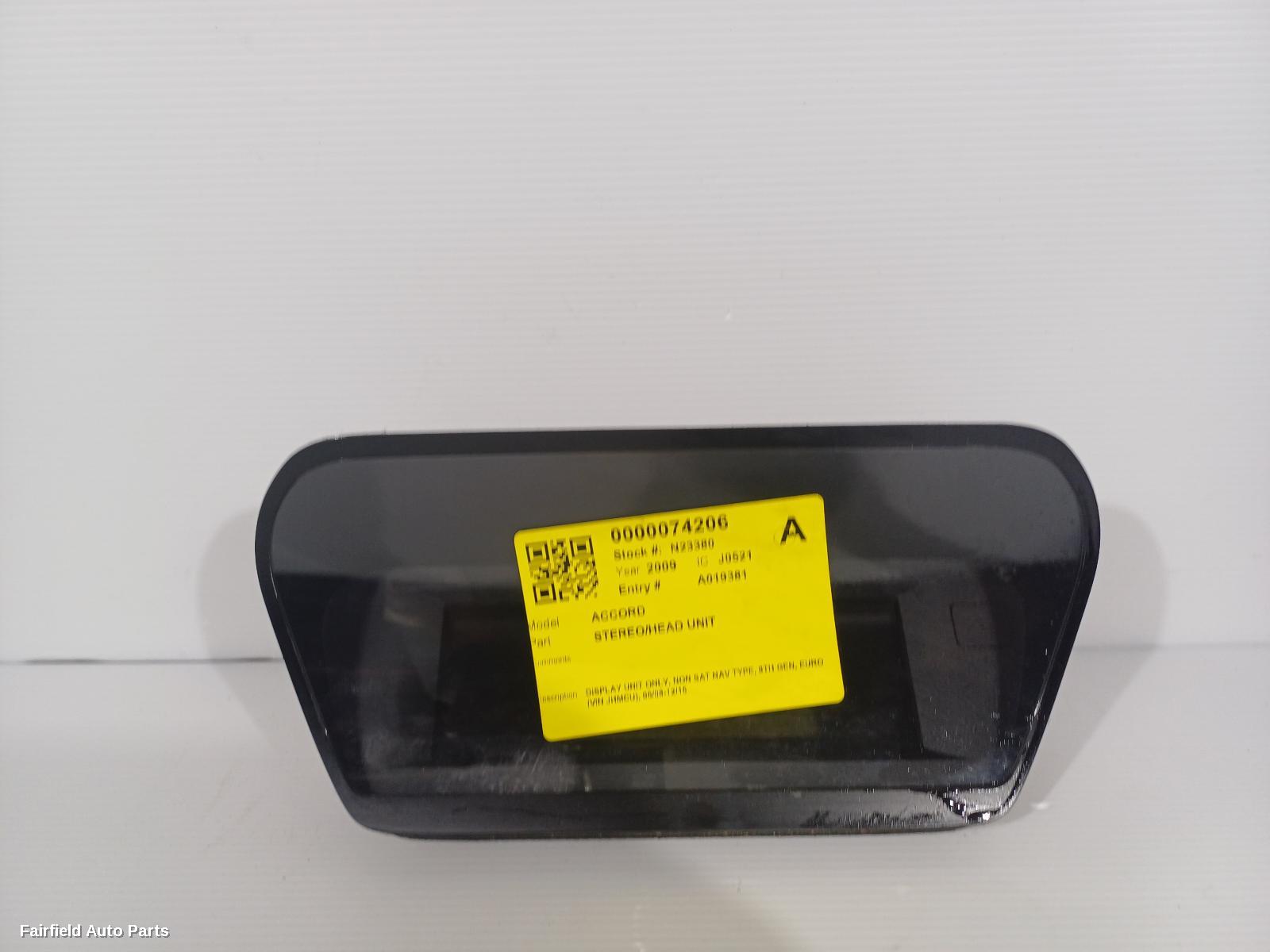 2008-2015 Honda Accord Radio Cd Dvd Sat Tv