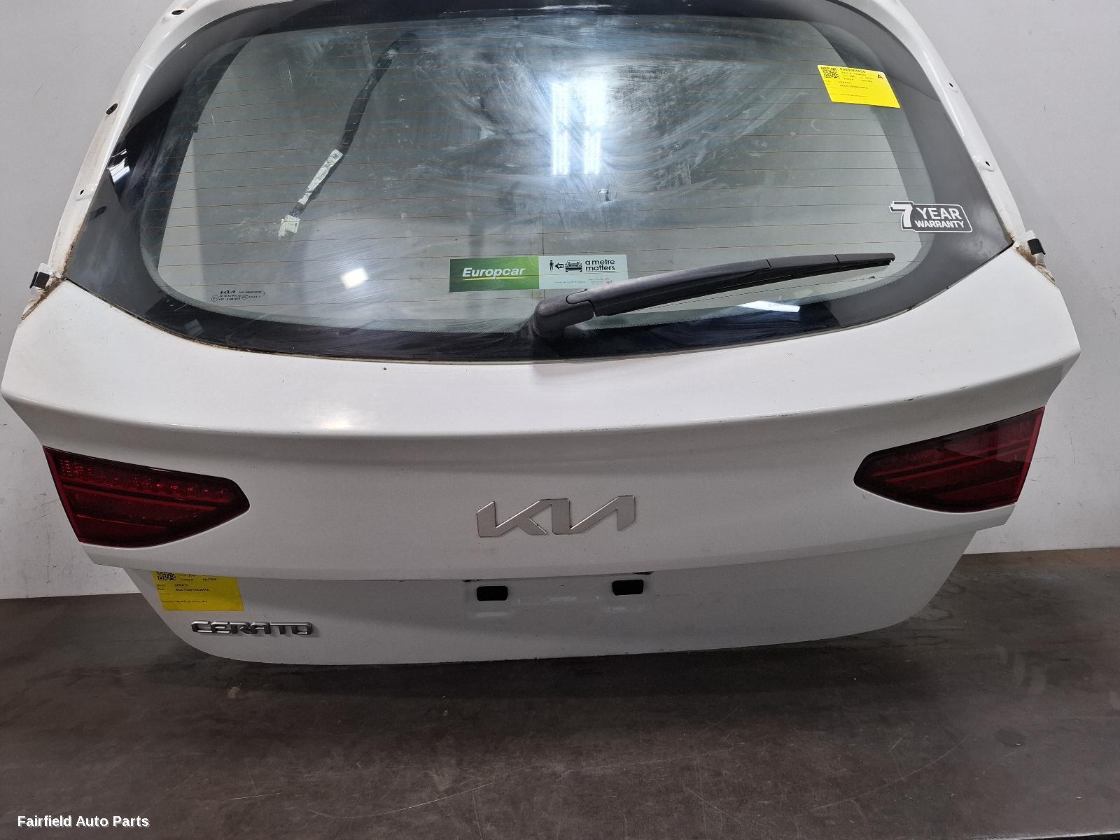 2021 Kia Cerato Bootlid Tailgate