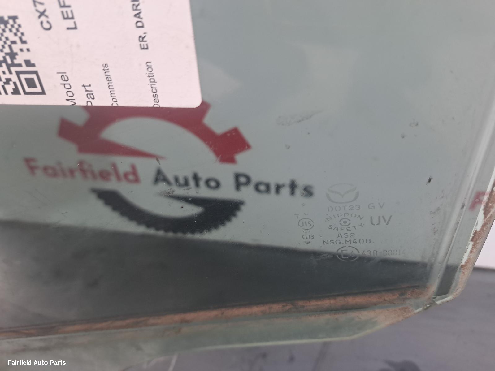 2006-2012 Mazda Cx7 Left Rear Door Window