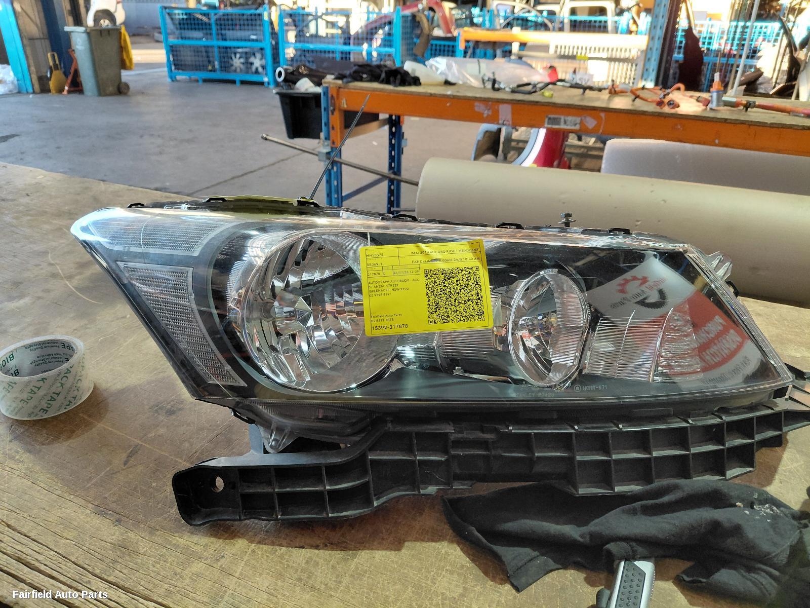 2008-2011 Honda Accord Right Headlamp
