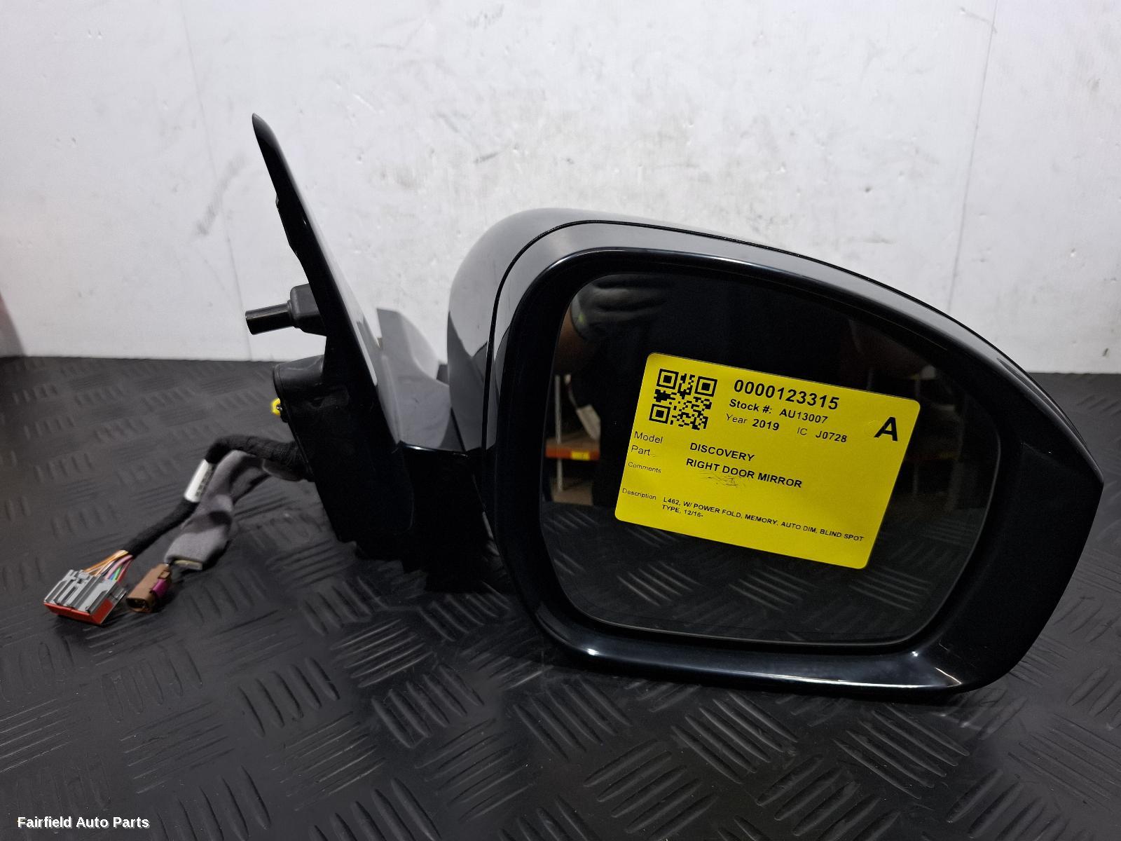 2016-2026 Land Rover Discovery Right Door Mirror