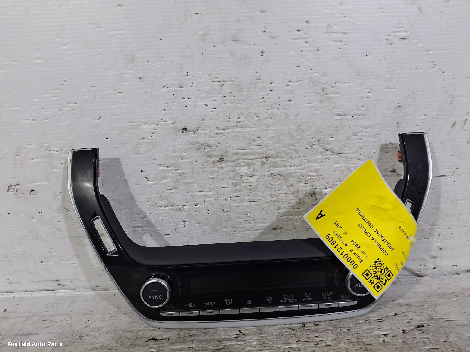 2022-2026 Toyota Corolla Cross Heater Ac Controls
