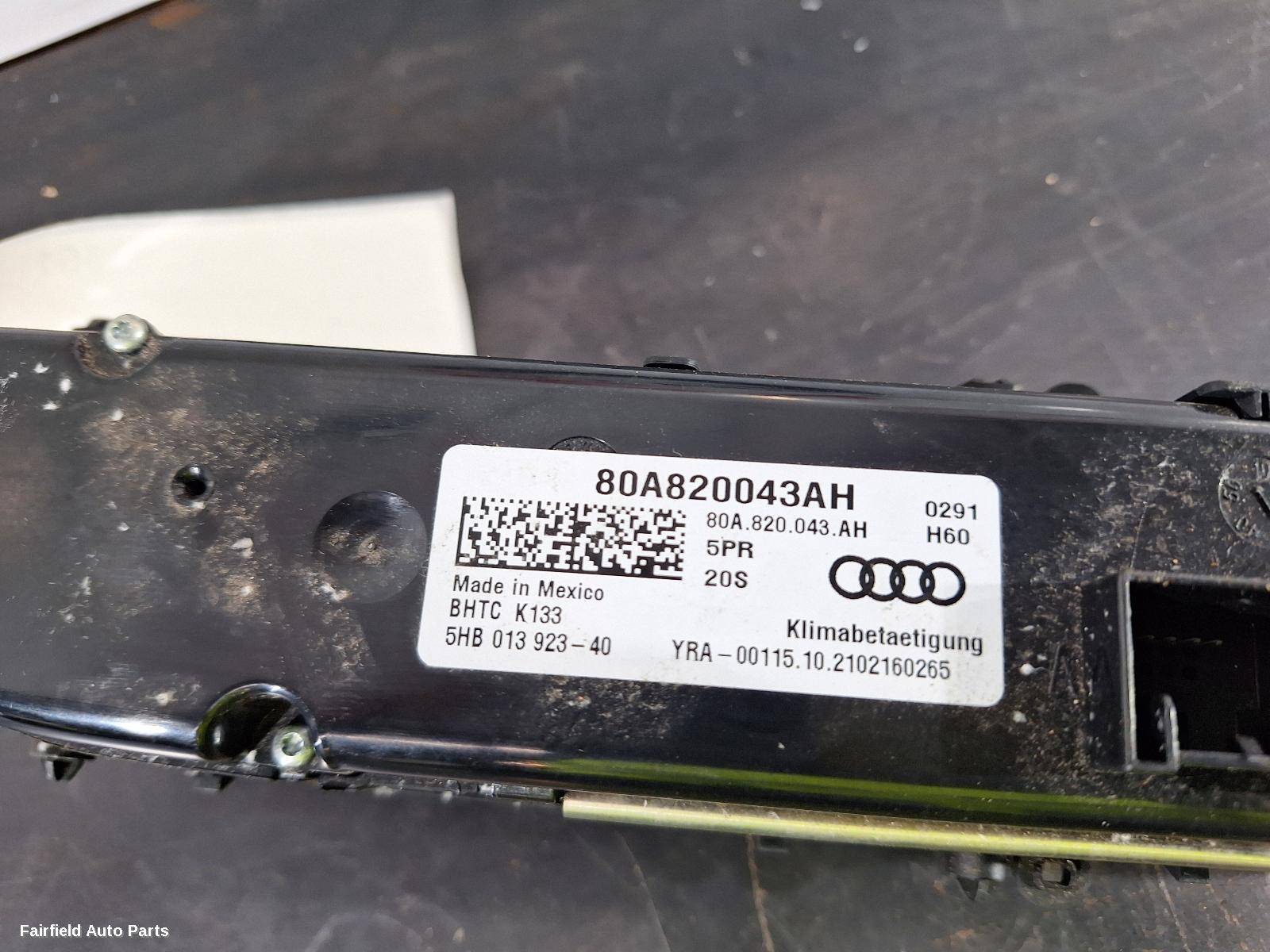 2017-2025 Audi Q5 Heater Ac Controls
