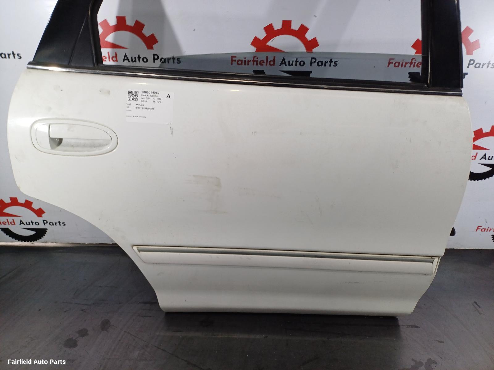 2000-2005 Toyota Avalon Right Rear Door Sliding