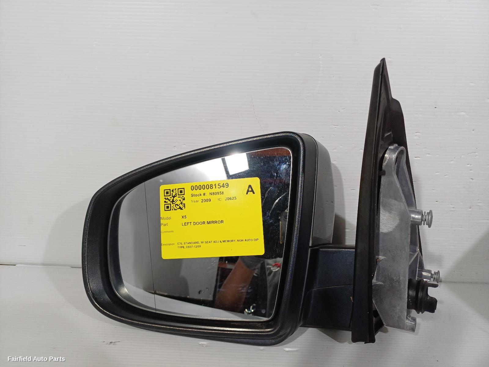 2007-2012 Bmw X5 Left Door Mirror