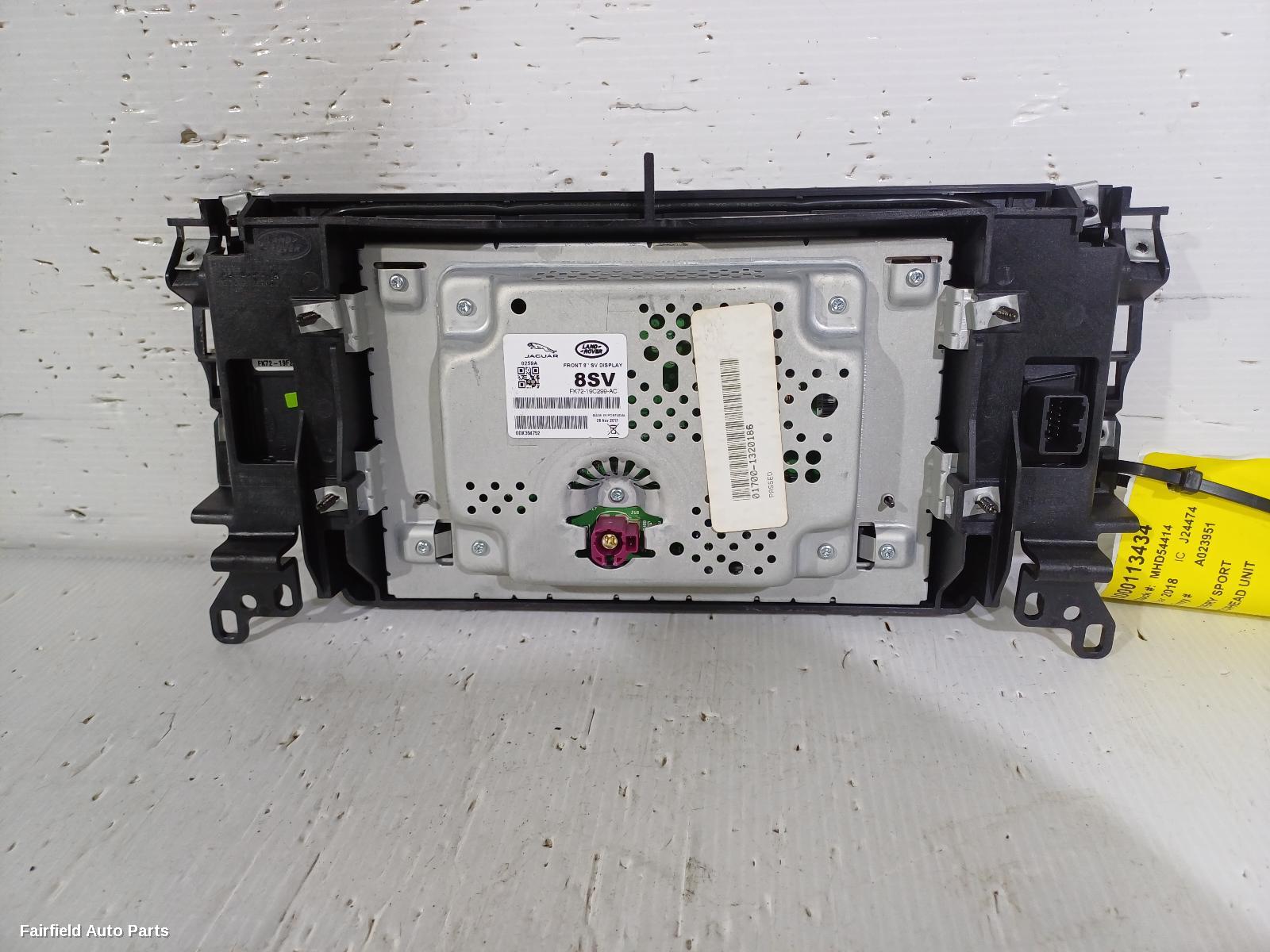 2015-2019 Land Rover Discovery Sport Radio Cd Dvd Sat Tv