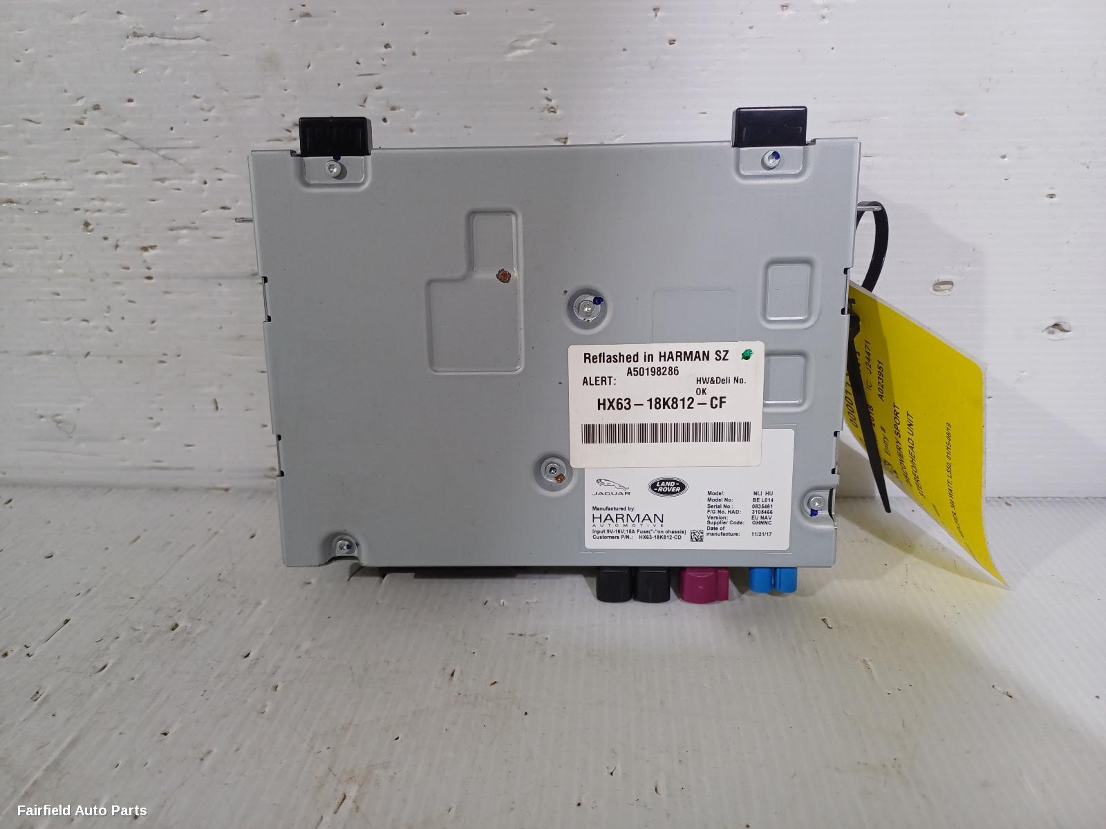 2015-2019 Land Rover Discovery Sport Radio Cd Dvd Sat Tv