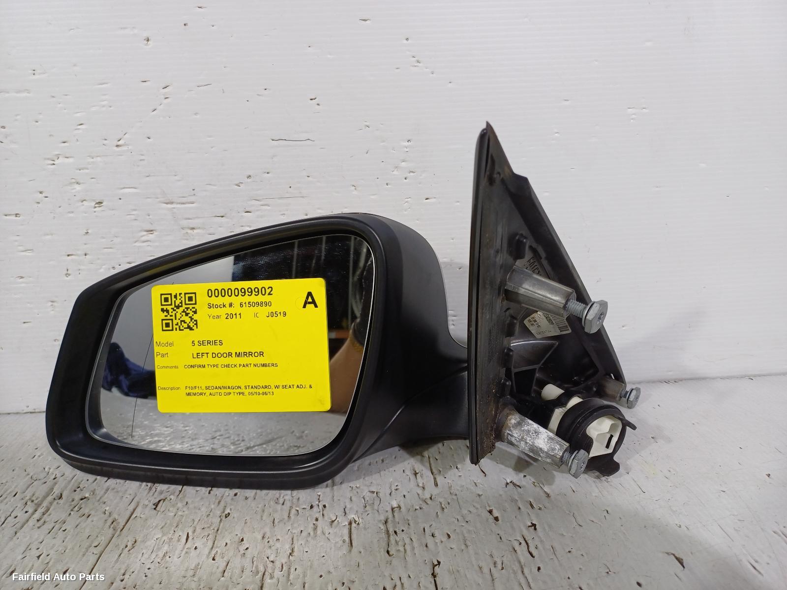 2010-2013 Bmw 5 Series Left Door Mirror