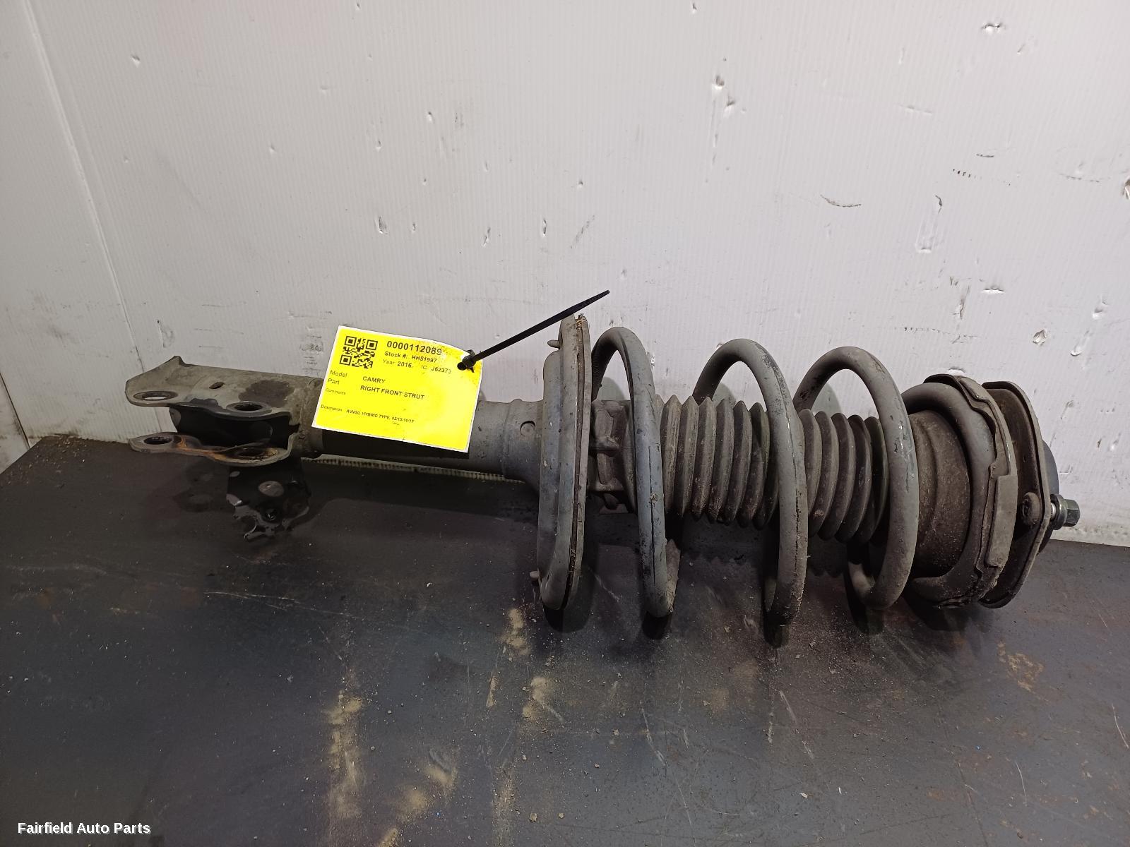 2015-2017 Toyota Camry Right Front Strut