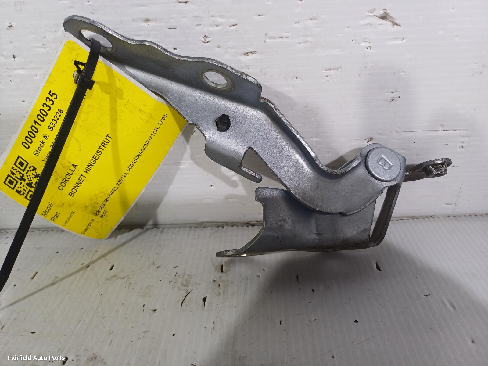 2001-2007 Toyota Corolla Bonnet Hinge Strut