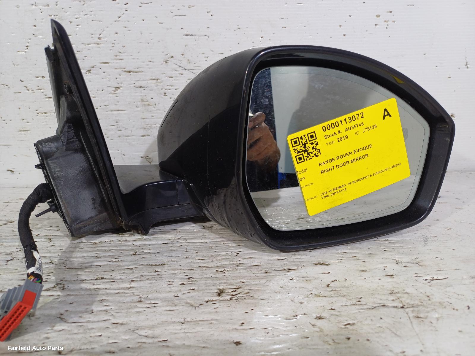 2015-2019 Land Rover Rangerover Evoque Right Door Mirror