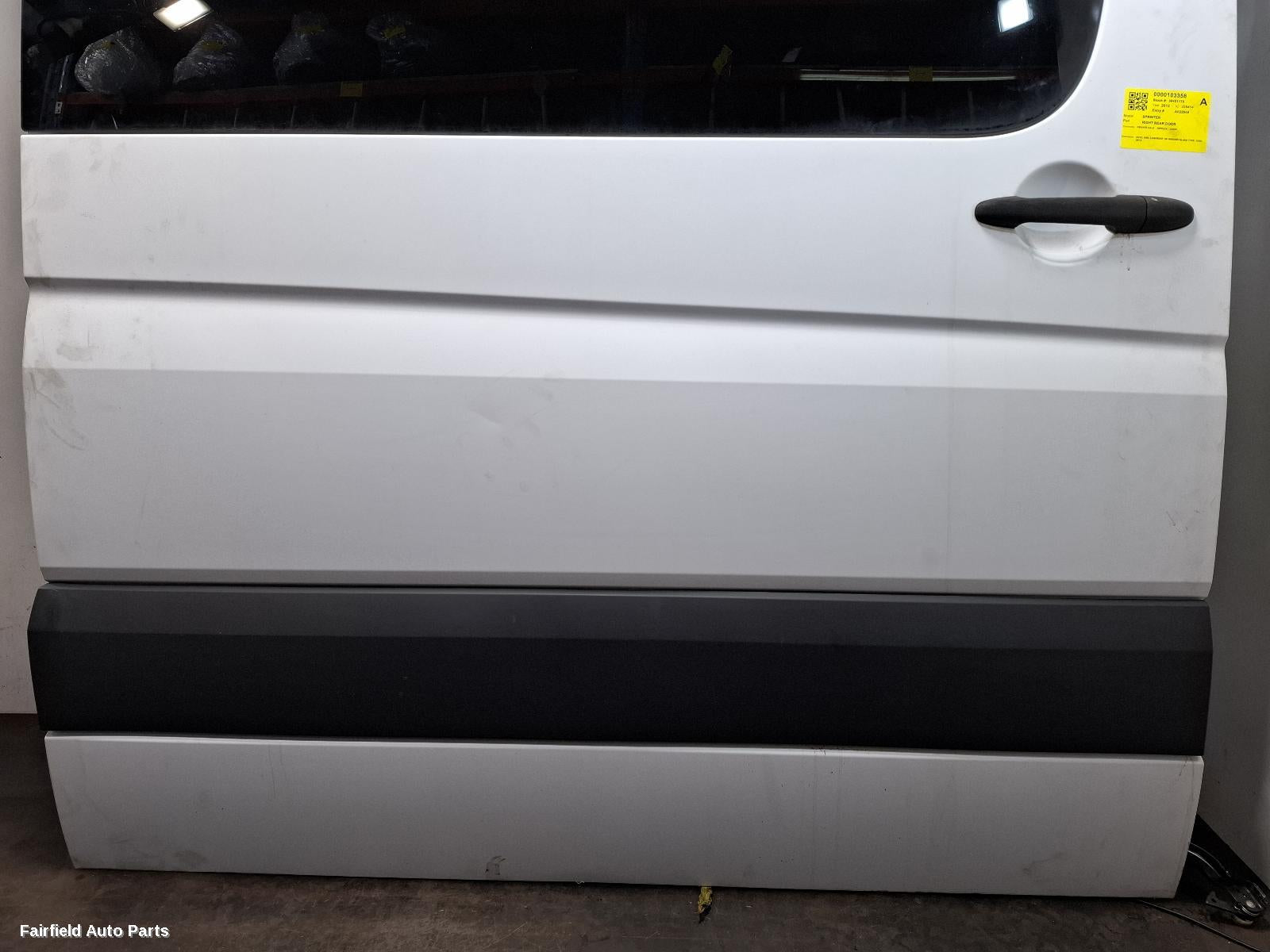 2012 Mercedes Sprinter Right Rear Door Sliding