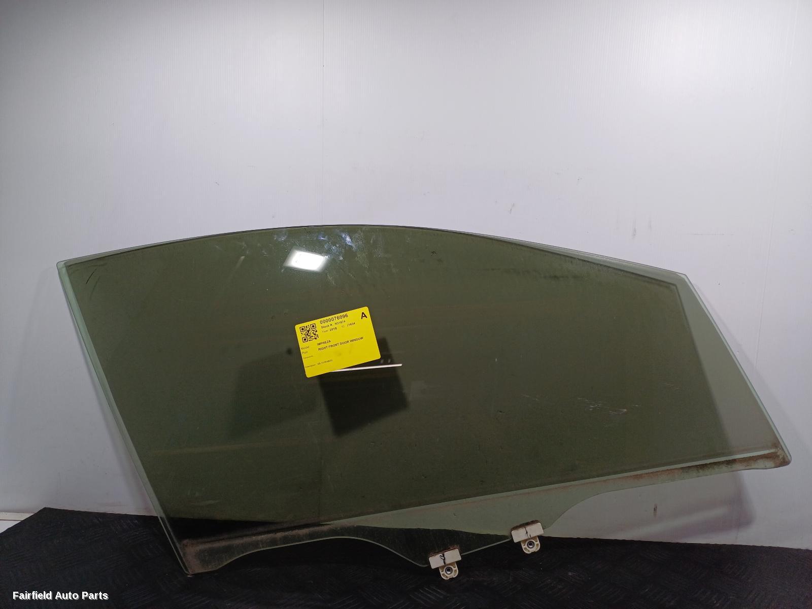 2016-2023 Subaru Impreza Right Front Door Window