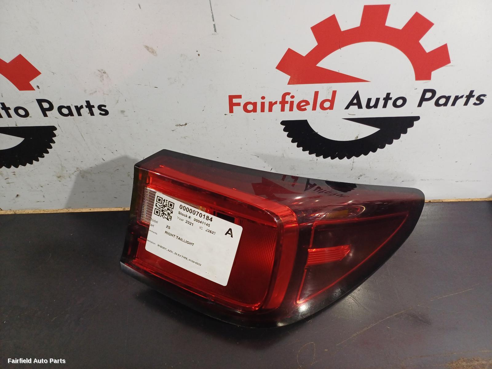 2020-2022 Mg Zs Right Taillight